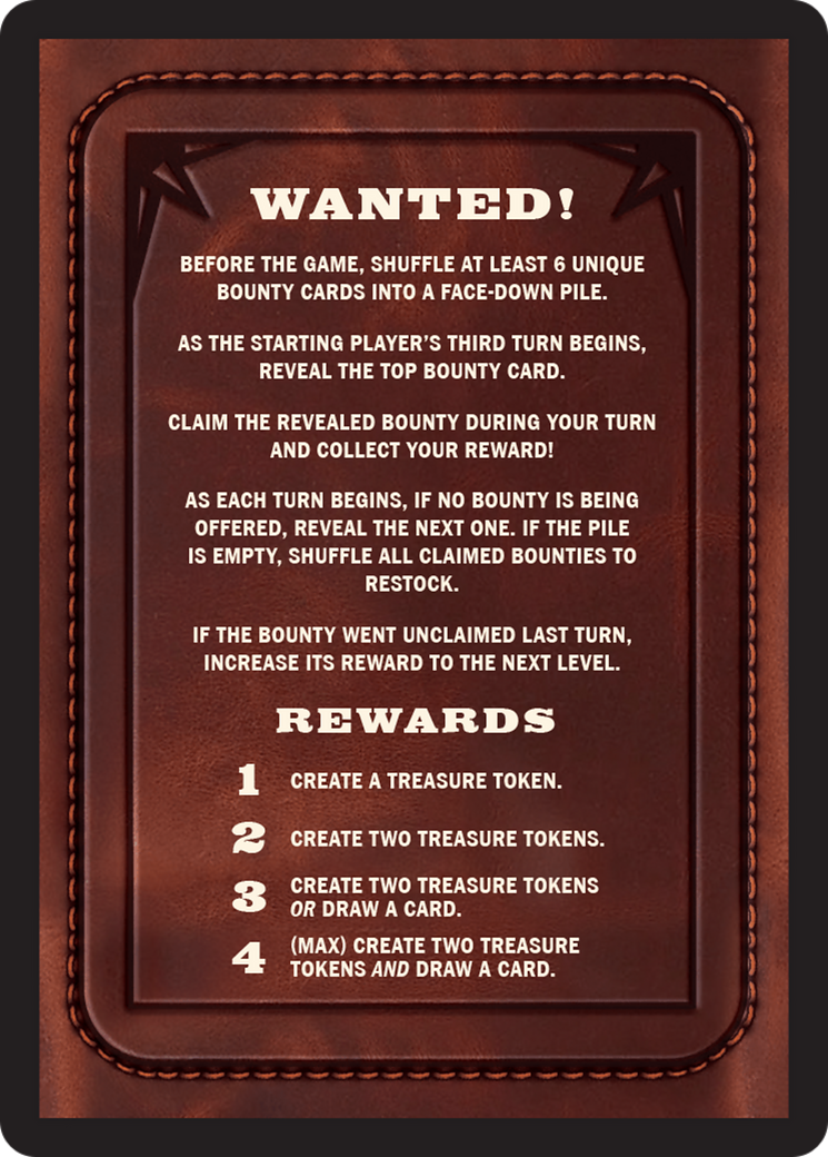 Bounty: Lord Fajjal // Bounty Rules Double-Sided Token [Outlaws of Thunder Junction Commander Tokens] | Devastation Store