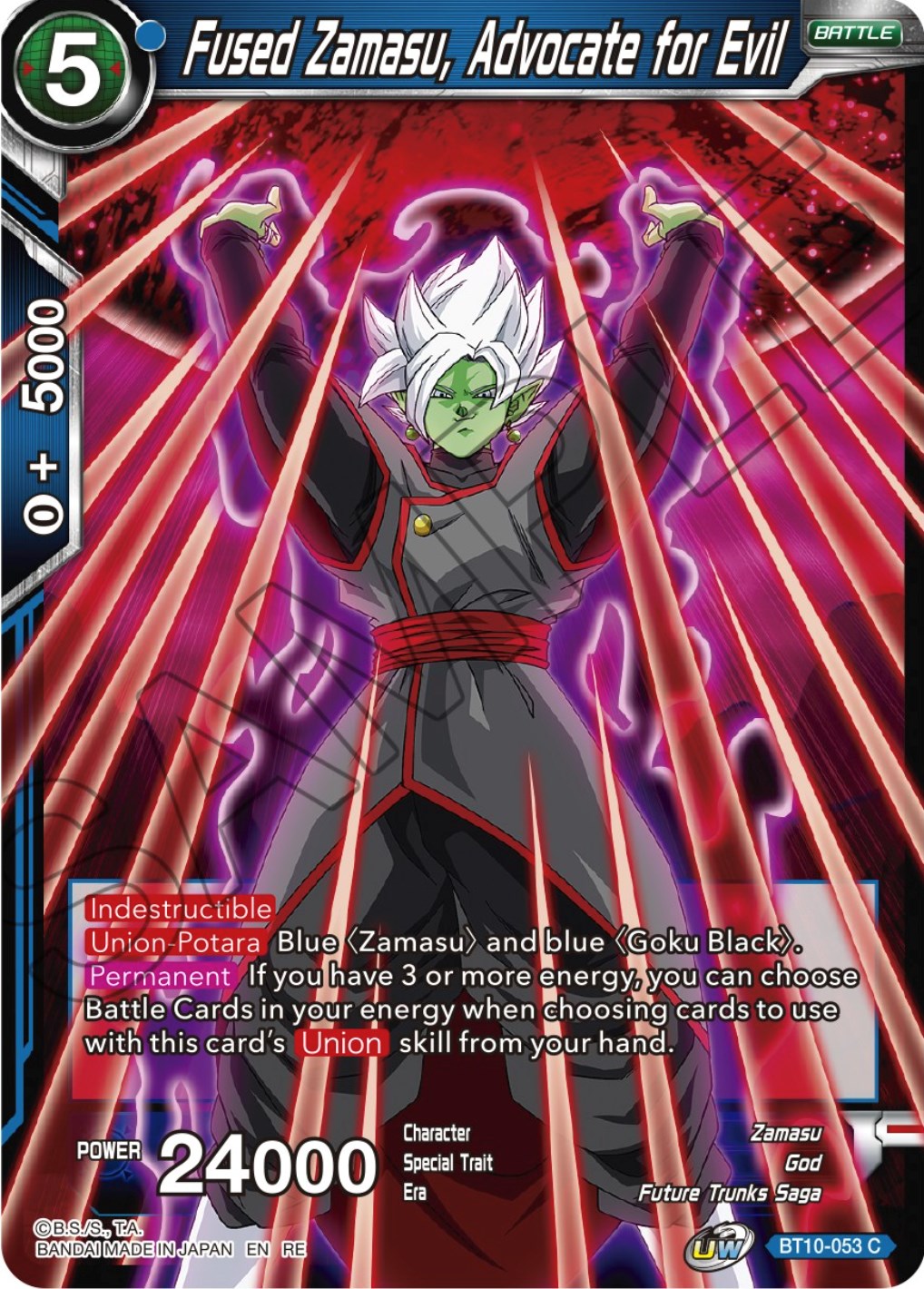 Fused Zamasu, Advocate for Evil (Reprint) (BT10-053) [Ultimate Deck 2023] | Devastation Store