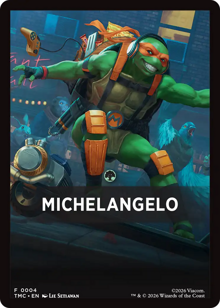 Michelangelo Theme Card [Teenage Mutant Ninja Turtles Commander Tokens] | Devastation Store