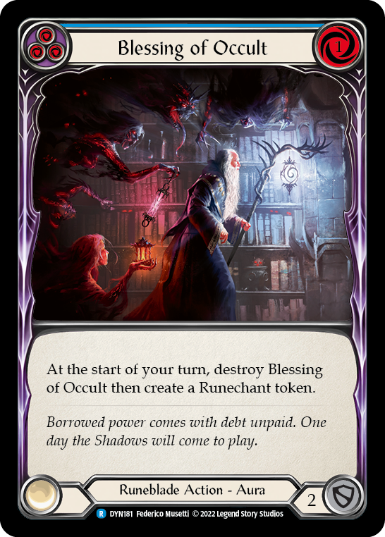 Blessing of Occult (Blue) [DYN181] (Dynasty)  Rainbow Foil | Devastation Store