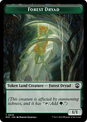 Forest Dryad (Ripple Foil) // Emblem - Vivien Reid Double-Sided Token [Modern Horizons 3 Commander Tokens] | Devastation Store
