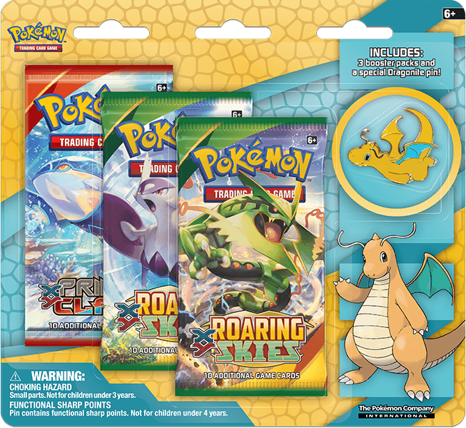 XY: Roaring Skies - Collector's Pin 3-Pack Blister (Dragonite) | Devastation Store