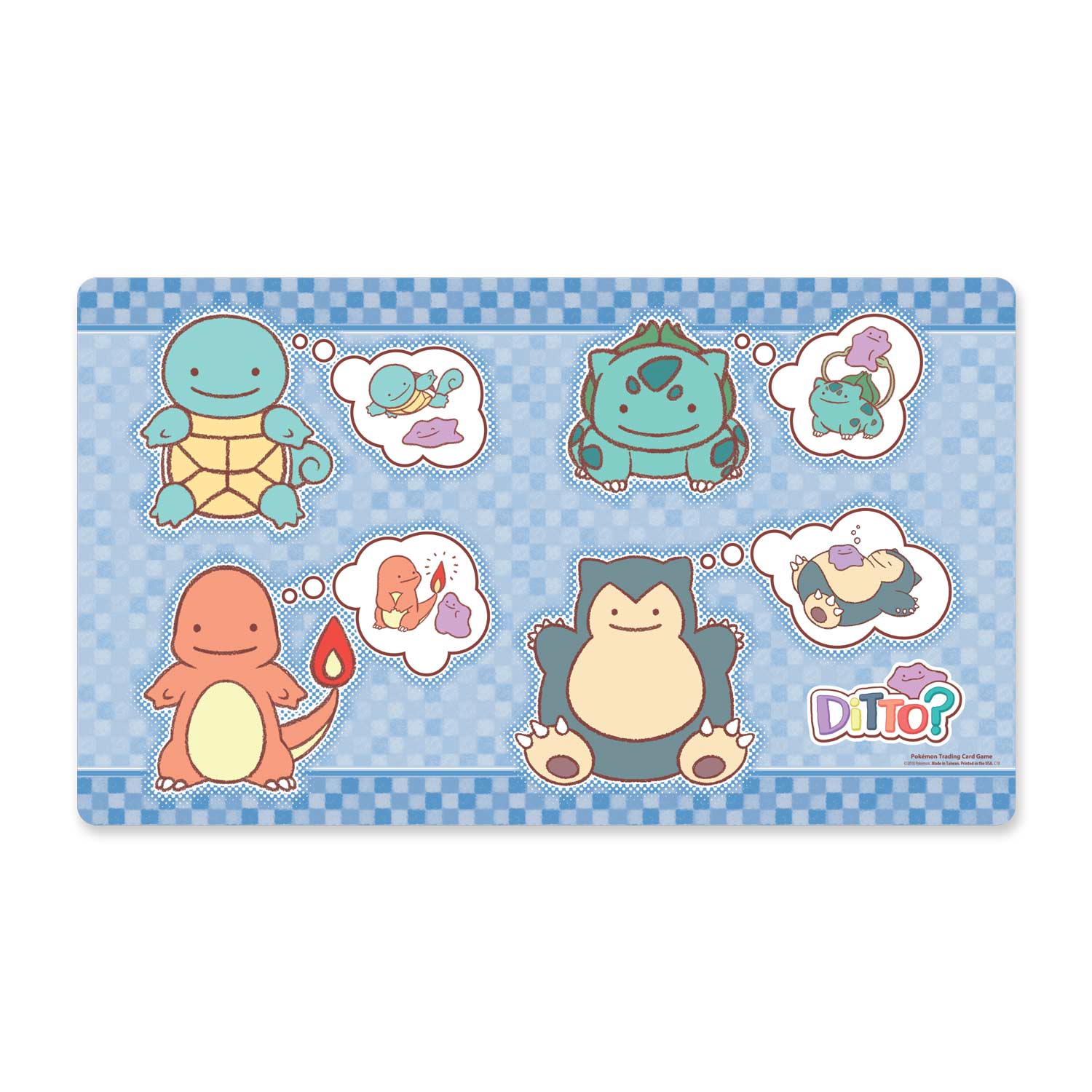 Playmat - Ditto? (Squirtle, Bulbasaur, Charmander, and Snorlax) | Devastation Store