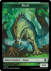 Beast (0016) (Ripple Foil) // Copy Double-Sided Token [Modern Horizons 3 Commander Tokens] | Devastation Store