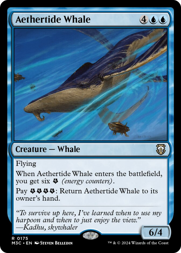 Aethertide Whale (Ripple Foil) [Modern Horizons 3 Commander] | Devastation Store