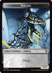 Cat // Inkling (0022) Double-Sided Token [Secrets of Strixhaven Commander Tokens] | Devastation Store