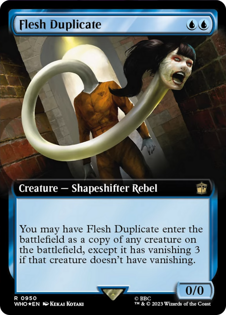 Flesh Duplicate (Extended Art) (Surge Foil) [Doctor Who] | Devastation Store