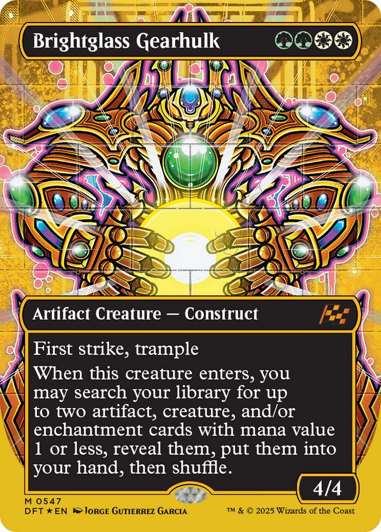 Brightglass Gearhulk (Borderless) (First-Place Foil) [Aetherdrift] | Devastation Store