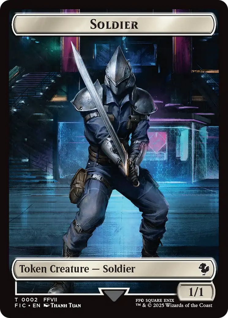 Soldier // Rebel Double-Sided Token [FINAL FANTASY Commander Tokens] | Devastation Store