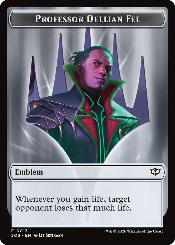 Professor Dellian Fel // Pest (0008) Double-Sided Token [Secrets of Strixhaven Tokens] | Devastation Store