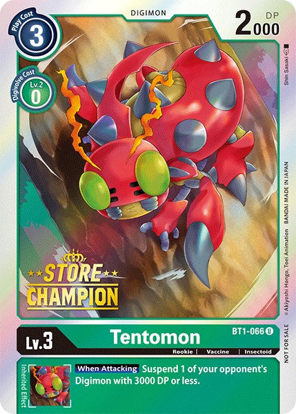Tentomon [BT1-066] (Store Champion) [Release Special Booster Promos] | Devastation Store