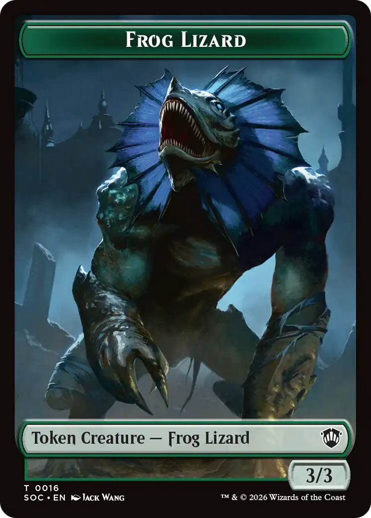 Boar // Frog Lizard Double-Sided Token [Secrets of Strixhaven Commander Tokens] | Devastation Store