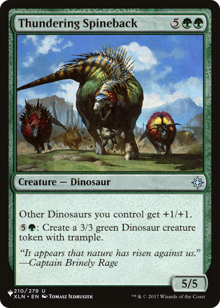 Thundering Spineback [The List Reprints] | Devastation Store