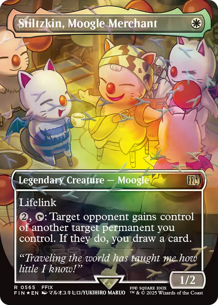 Stiltzkin, Moogle Merchant (Borderless) (Chocobo Track Foil) [FINAL FANTASY] | Devastation Store