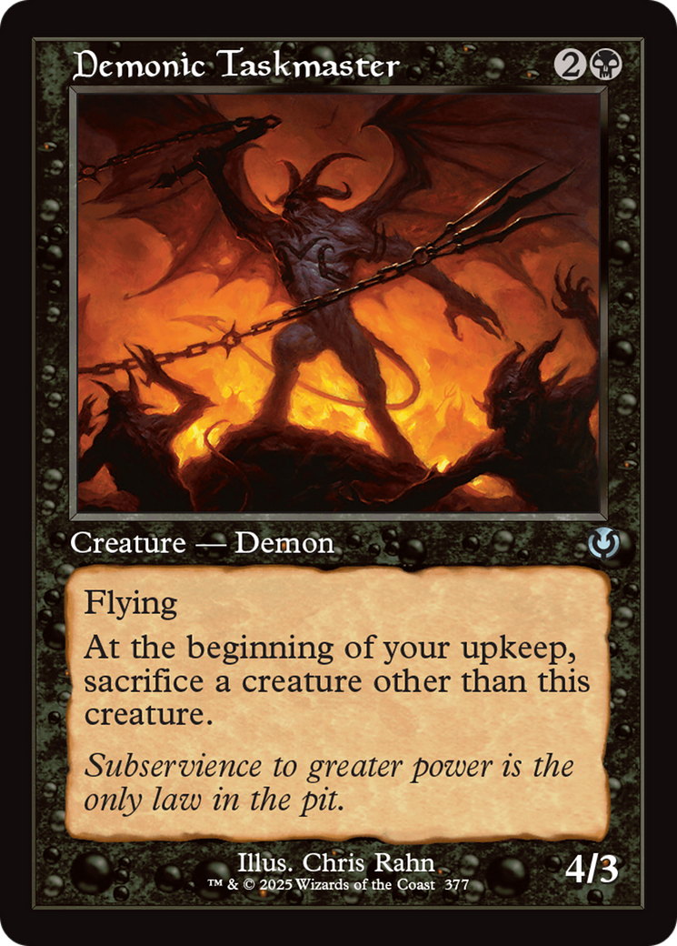 Demonic Taskmaster (Retro Frame) [Innistrad Remastered] | Devastation Store