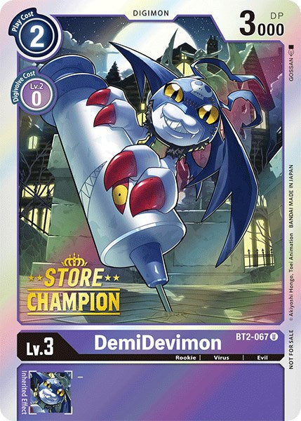 DemiDevimon [BT2-067] (Store Champion) [Release Special Booster Promos] | Devastation Store