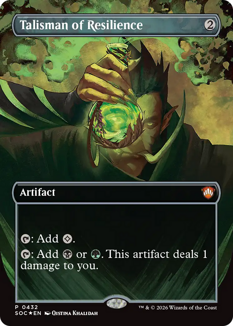 Talisman of Resilience (Borderless) [Secrets of Strixhaven Commander] | Devastation Store