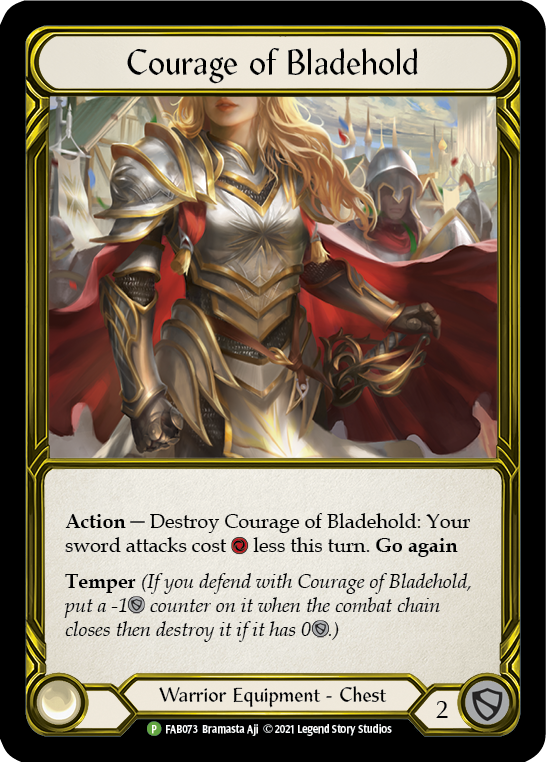 Courage of Bladehold (Golden) [FAB073] (Promo)  Cold Foil | Devastation Store