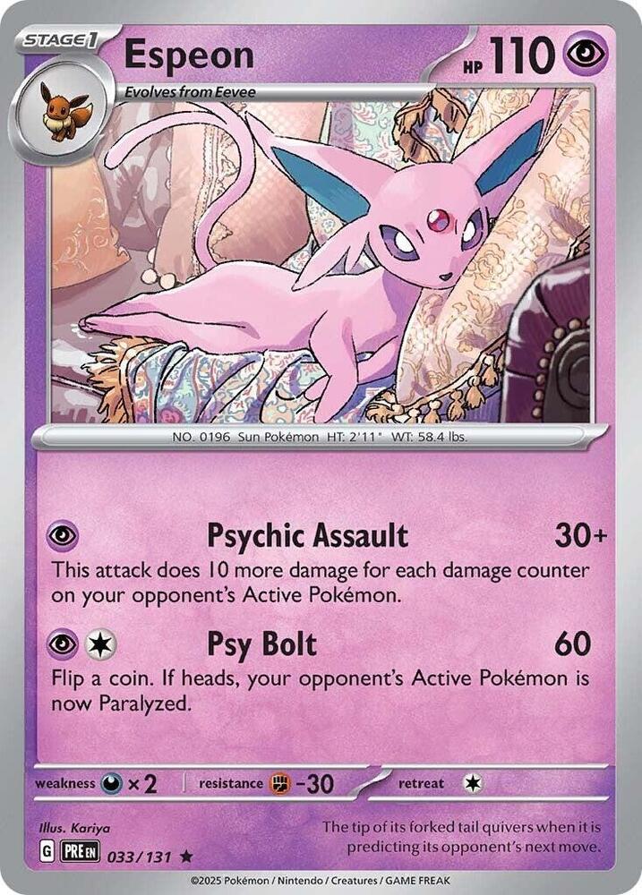 Espeon (033/131) [Scarlet & Violet: Prismatic Evolutions] | Devastation Store