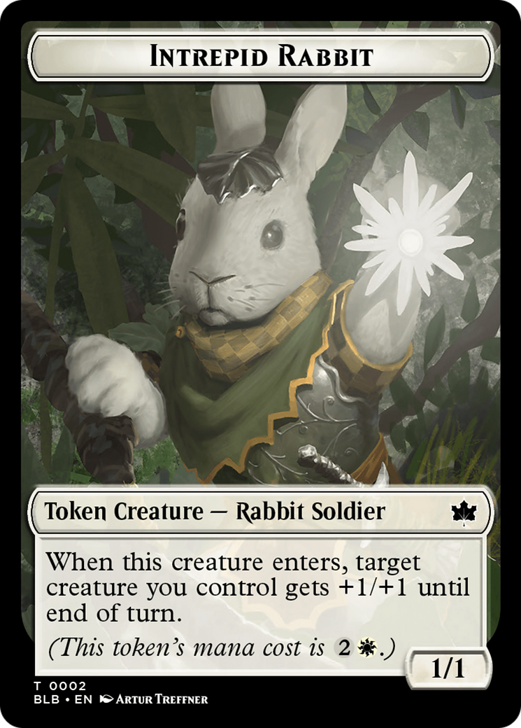 Bat // Intrepid Rabbit Double-Sided Token [Bloomburrow Tokens] | Devastation Store