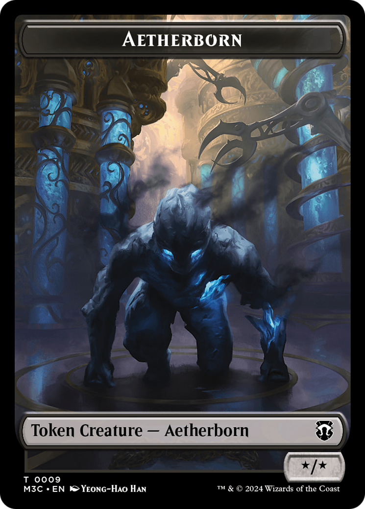 Aetherborn (Ripple Foil) // Servo Double-Sided Token [Modern Horizons 3 Commander Tokens] | Devastation Store