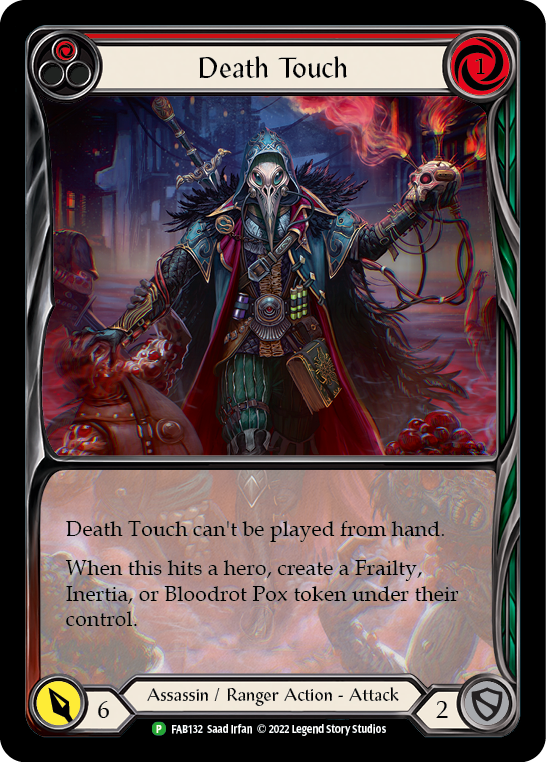 Death Touch (Red) [FAB132] (Promo)  Rainbow Foil | Devastation Store
