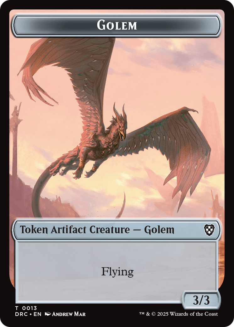 Construct // Golem (0013) Double-Sided Token [Aetherdrift Tokens] | Devastation Store