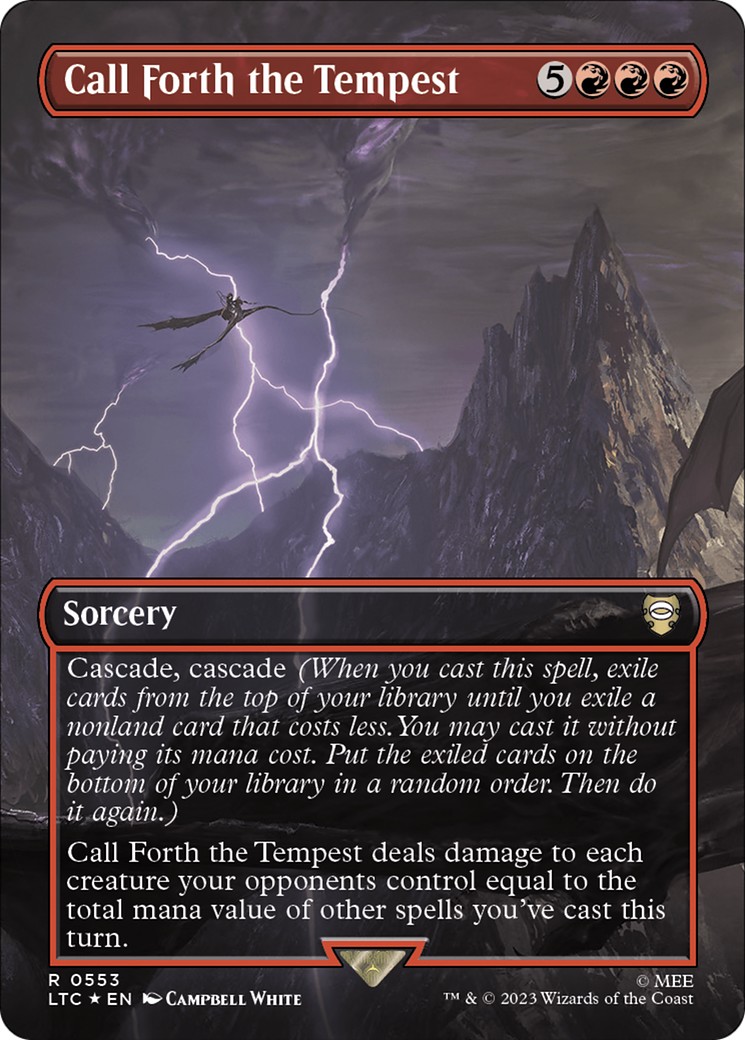 Call Forth the Tempest (Borderless) (Surge Foil) [The Lord of the Rings: Tales of Middle-Earth Commander] | Devastation Store