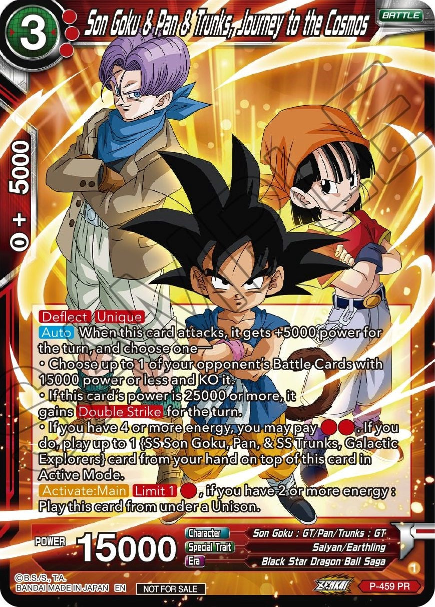 Son Goku & Pan & Trunks, Journey to the Cosmos (Z03 Dash Pack) (P-459) [Promotion Cards] | Devastation Store