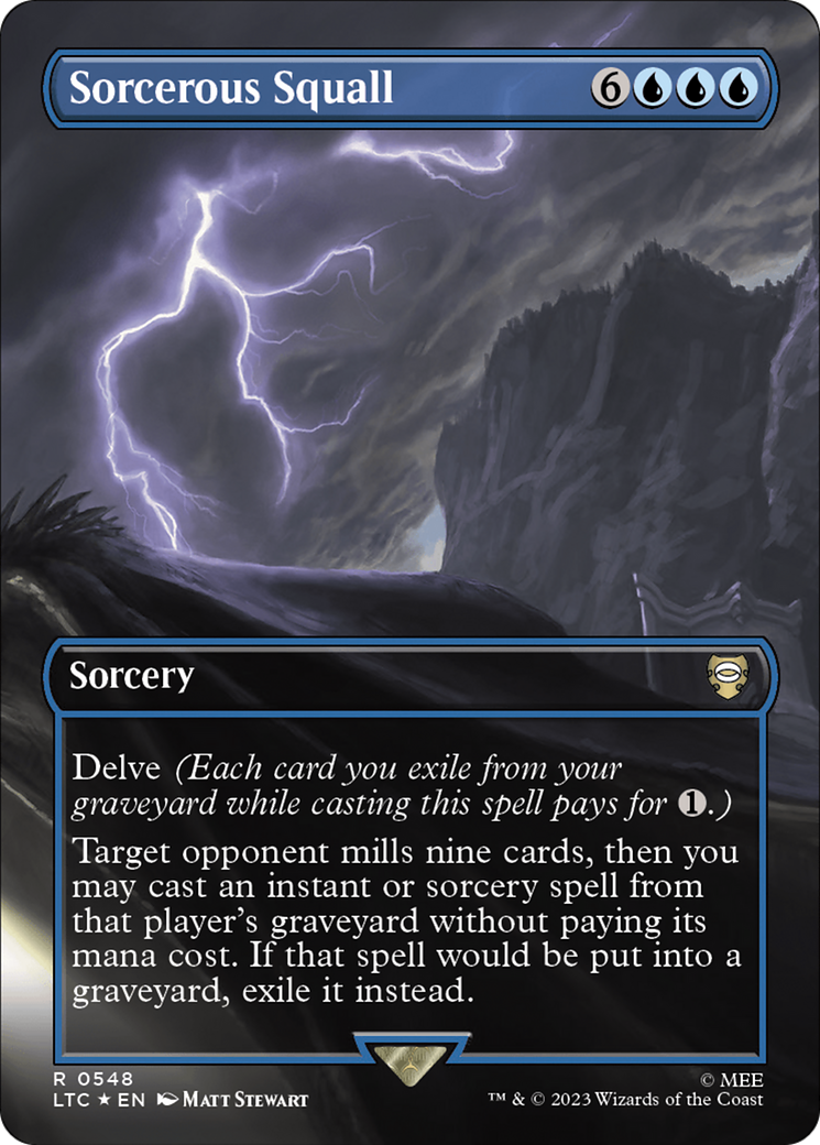 Sorcerous Squall (Borderless) (Surge Foil) [The Lord of the Rings: Tales of Middle-Earth Commander] | Devastation Store