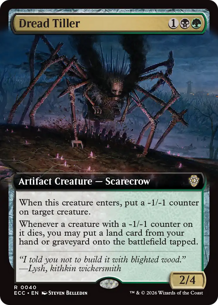 Dread Tiller (Extended Art) [Lorwyn Eclipsed Commander] | Devastation Store