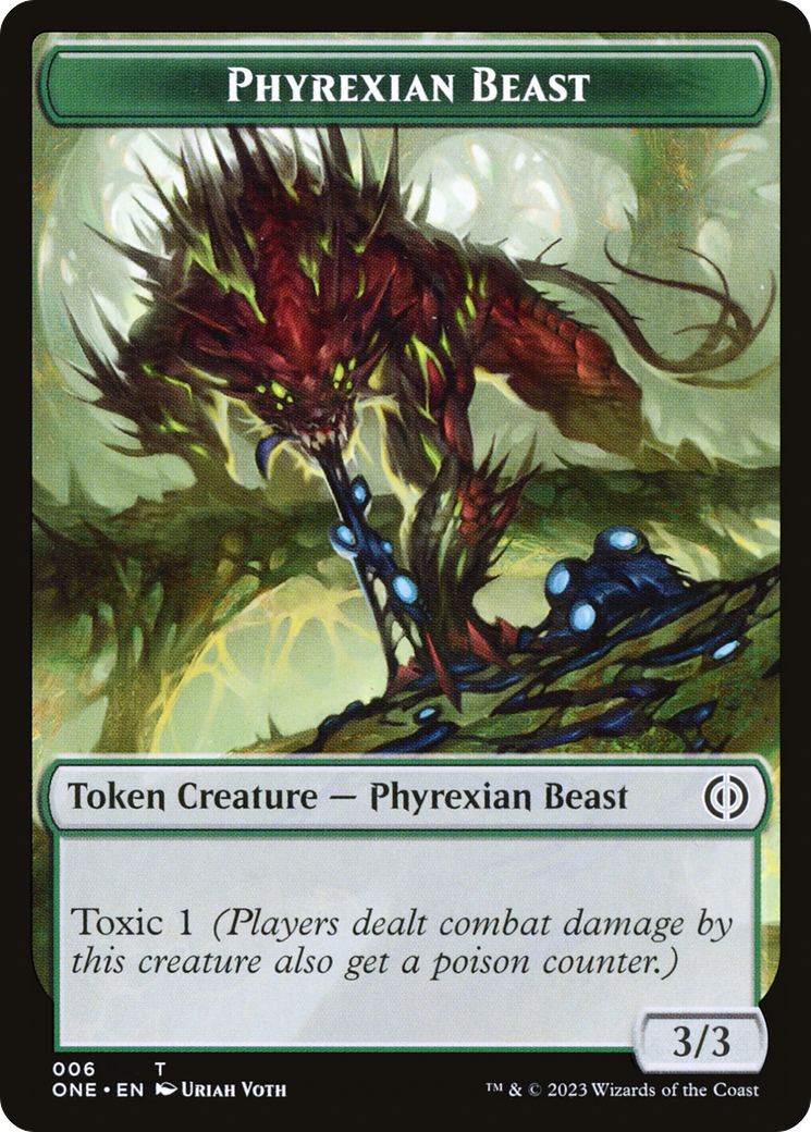Phyrexian Beast Token [Phyrexia: All Will Be One Tokens] | Devastation Store
