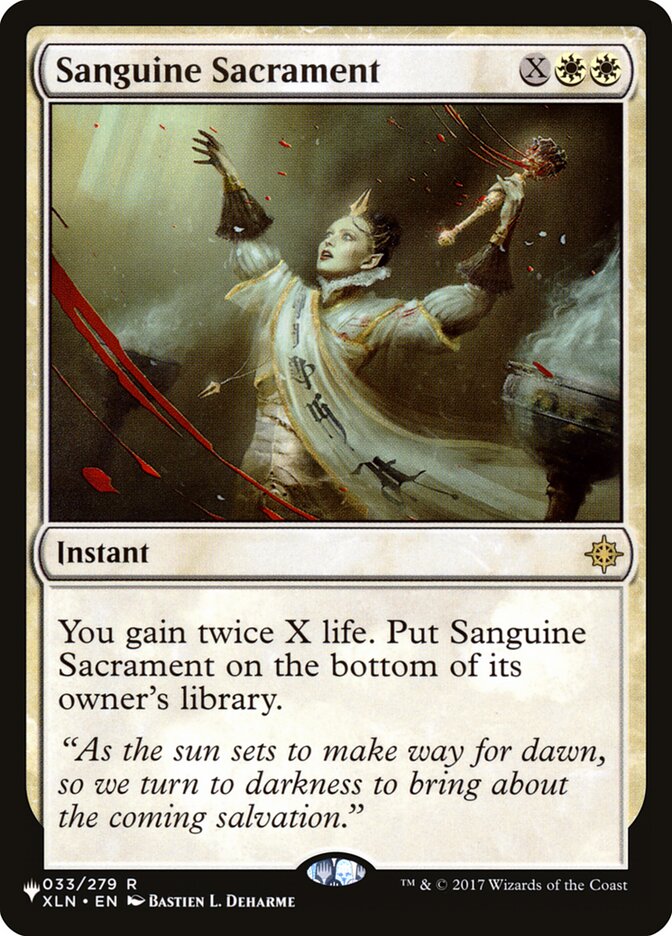 Sanguine Sacrament [The List] | Devastation Store