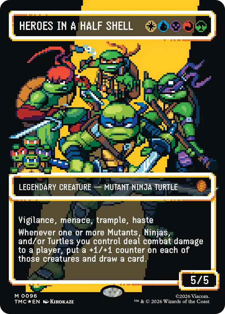 Heroes in a Half Shell (0096) (Borderless) (Surge Foil) [Teenage Mutant Ninja Turtles Commander] | Devastation Store