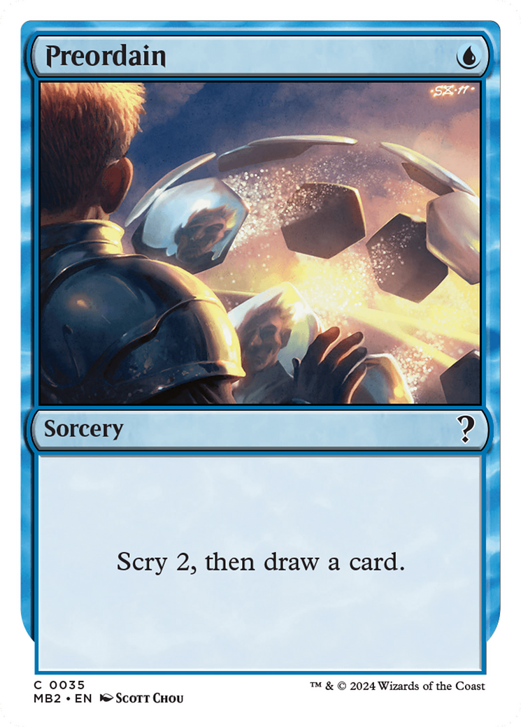 Preordain (White Border) [Mystery Booster 2] | Devastation Store