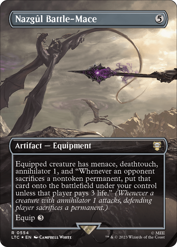 Nazgul Battle-Mace (Borderless) (Surge Foil) [The Lord of the Rings: Tales of Middle-Earth Commander] | Devastation Store