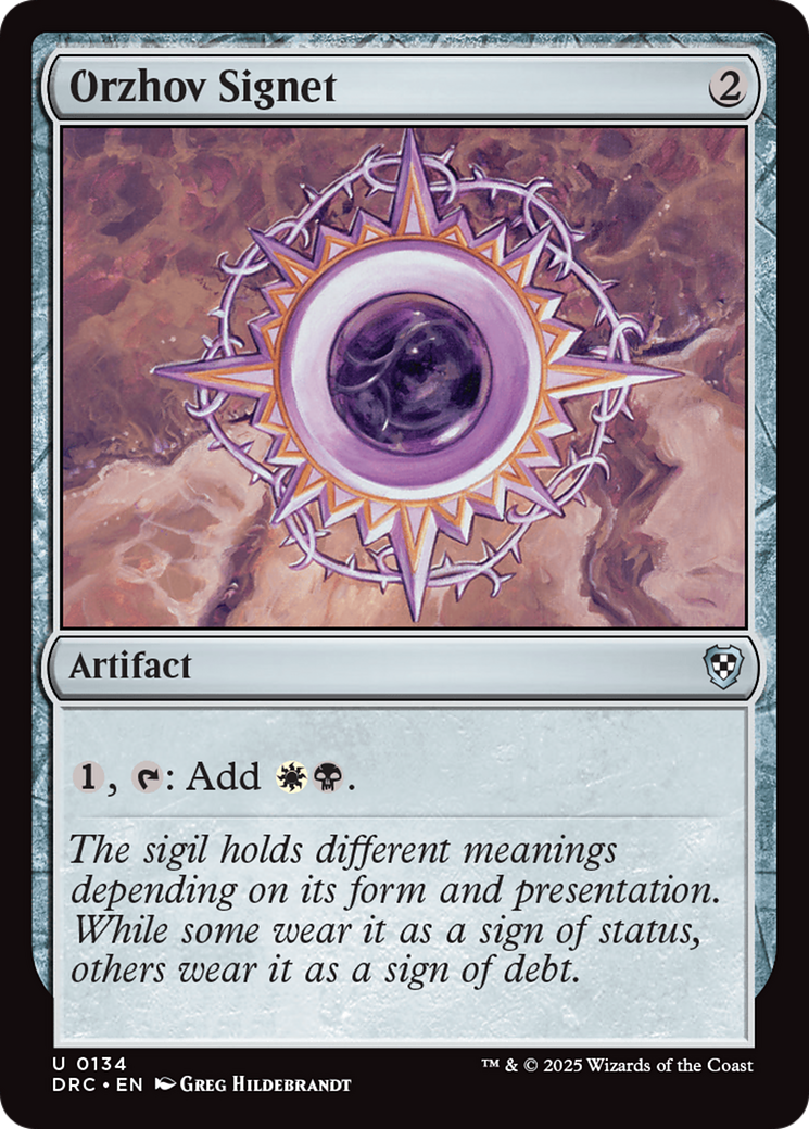 Orzhov Signet [Aetherdrift Commander] | Devastation Store