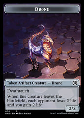 Rebel // Drone Double-Sided Token [Phyrexia: All Will Be One Tokens] | Devastation Store