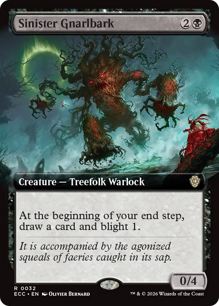 Sinister Gnarlbark (Extended Art) [Lorwyn Eclipsed Commander] | Devastation Store