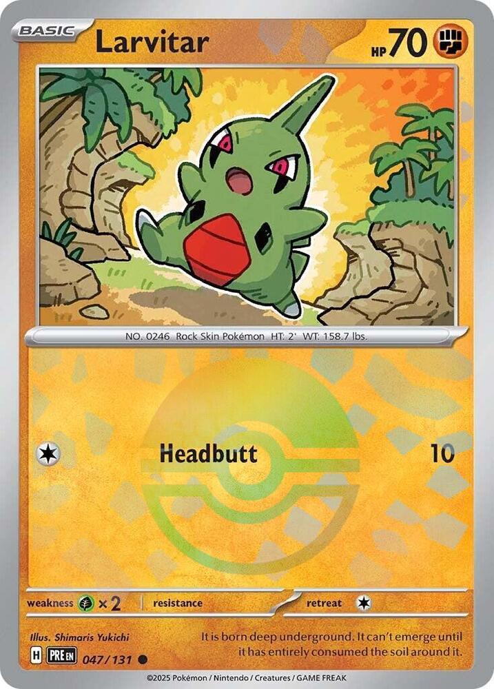 Larvitar (047/131) (Poke Ball Pattern) [Scarlet & Violet: Prismatic Evolutions] | Devastation Store