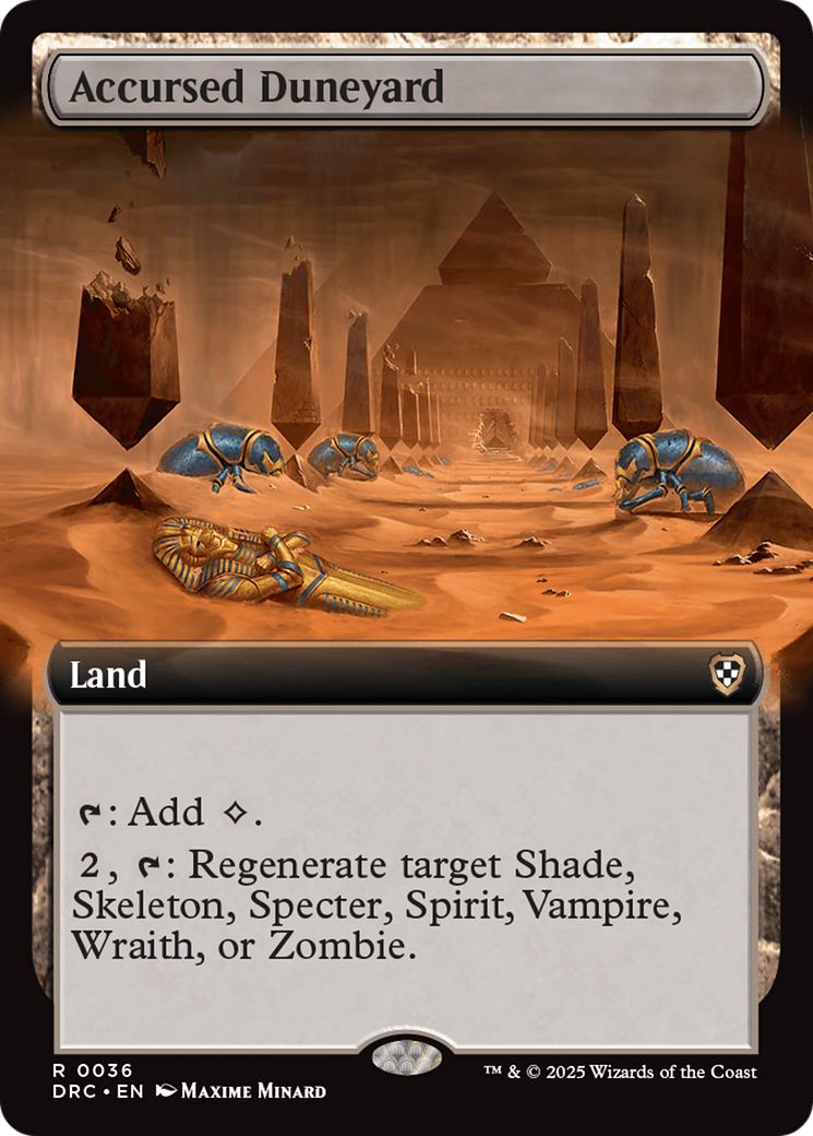 Accursed Duneyard (Extended Art) [Aetherdrift Commander] | Devastation Store