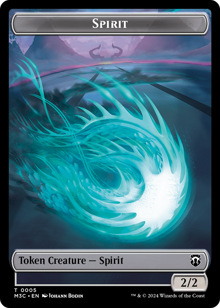 Eldrazi (Ripple Foil) // Spirit Double-Sided Token [Modern Horizons 3 Commander Tokens] | Devastation Store