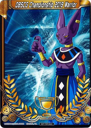 DBSCG Championship 2019 Warrior (Merit Card) - Universe 7 "Beerus" (7) [Tournament Promotion Cards] | Devastation Store