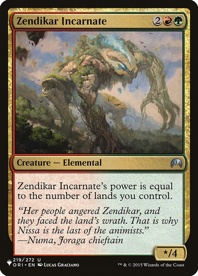 Zendikar Incarnate [The List] | Devastation Store