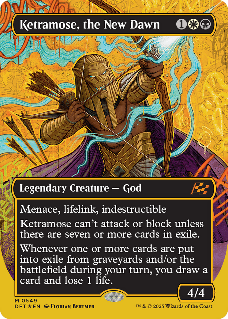 Ketramose, the New Dawn (Borderless) (First-Place Foil) [Aetherdrift] | Devastation Store