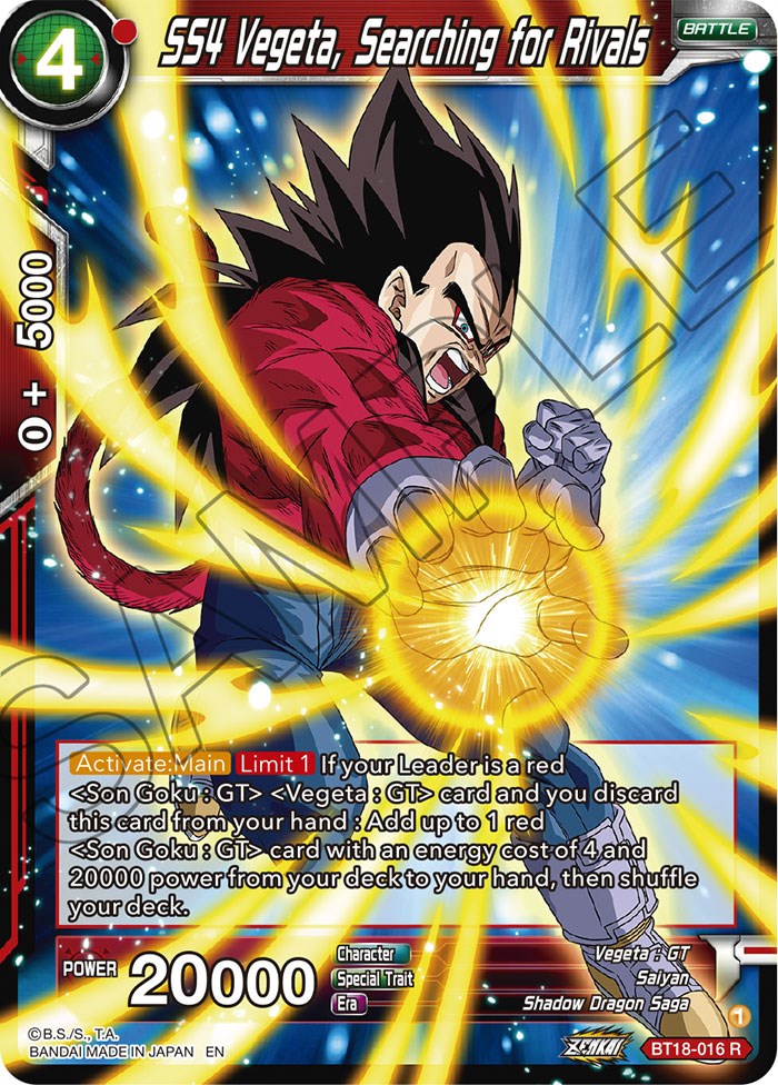 SS4 Vegeta, Searching for Rivals (BT18-016) [Dawn of the Z-Legends] | Devastation Store