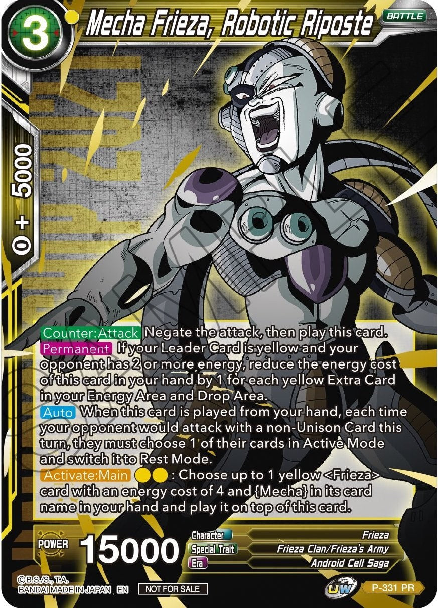 Mecha Frieza, Robotic Riposte (Gold Stamped) (P-331) [Tournament Promotion Cards] | Devastation Store