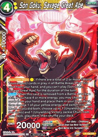 Son Goku, Savage Great Ape (Power Booster) (P-156) [Promotion Cards] | Devastation Store