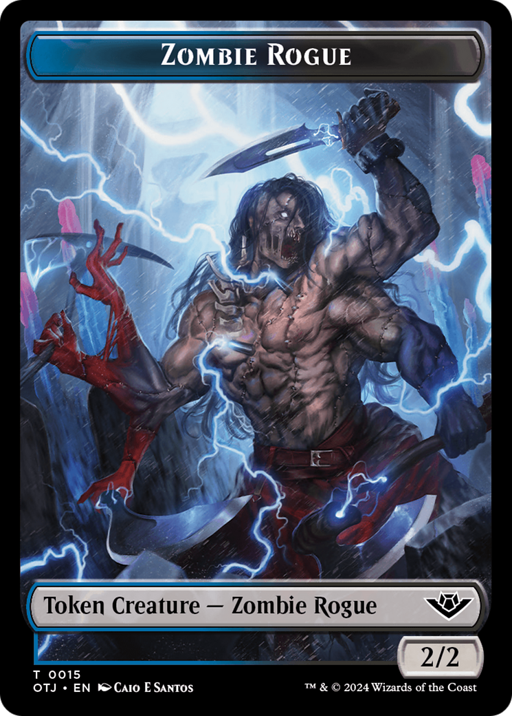 Zombie Rogue Token [Outlaws of Thunder Junction Tokens] | Devastation Store
