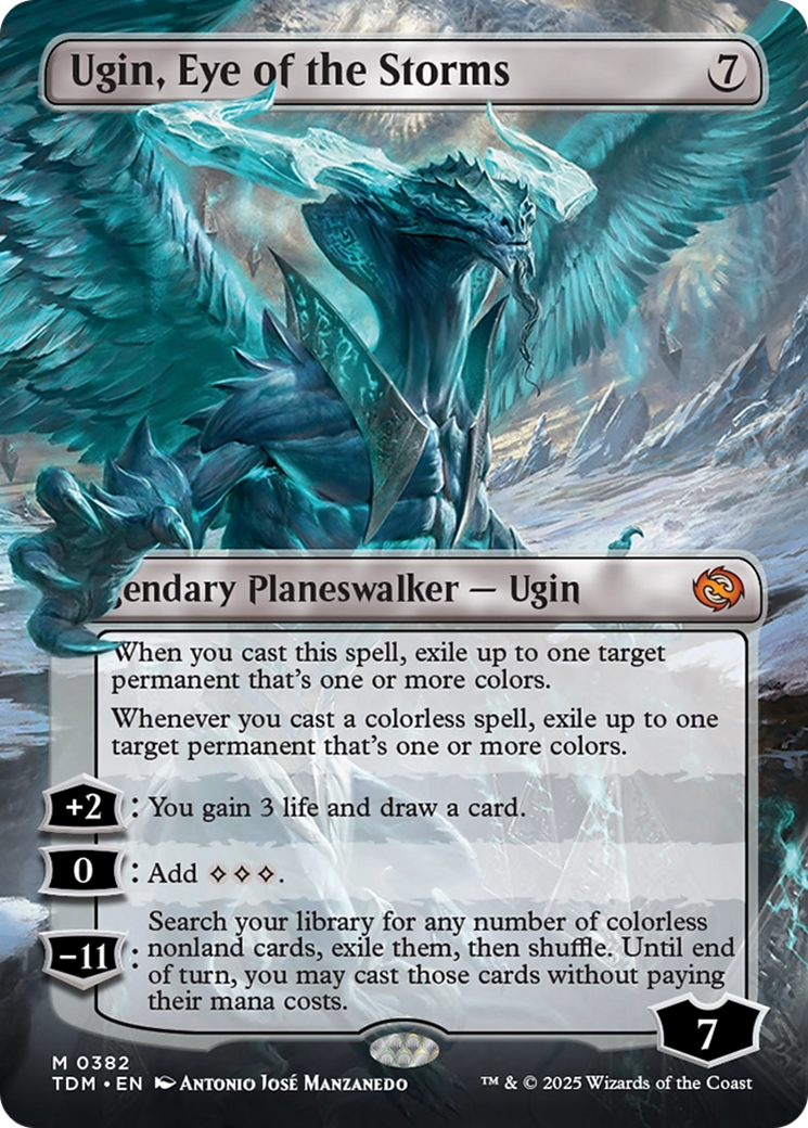 Ugin, Eye of the Storms (Borderless) [Tarkir: Dragonstorm] | Devastation Store